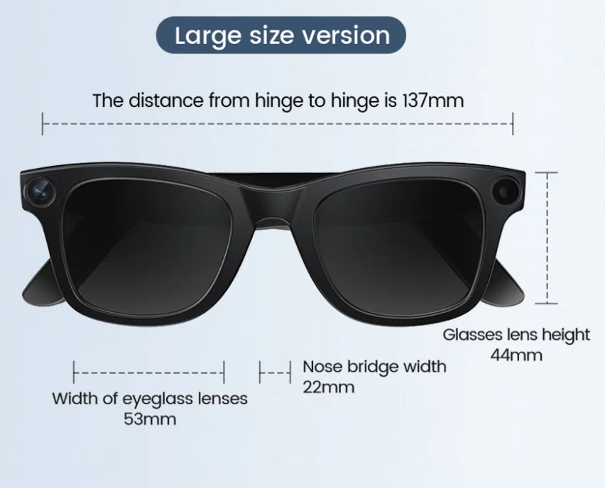 AI Camera Smart Glasses: HD Video Recording, Voice Call & Translation